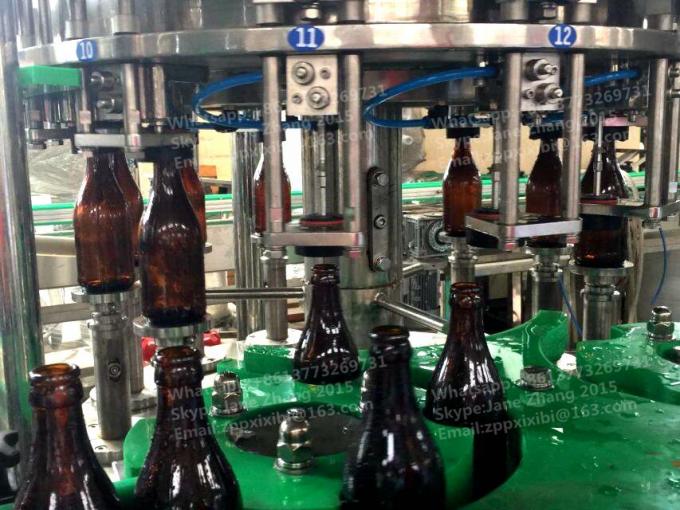 Large Glass Bottle Filling Machine / Split Carbonated Production Line 1.1kw 1
