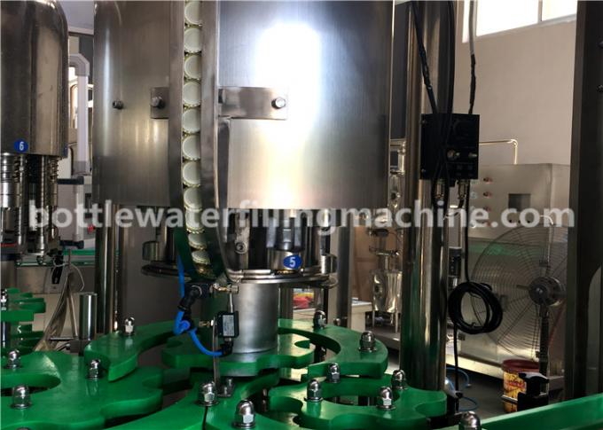 Juice / Water 330ml Glass Bottle Filling Crown Cap Sealing Machine Fully Automatic 3