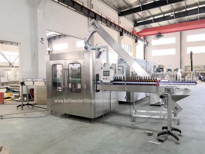 Low Consumption 3000bph 75mm Diameter Glass Bottle Filling Line 1