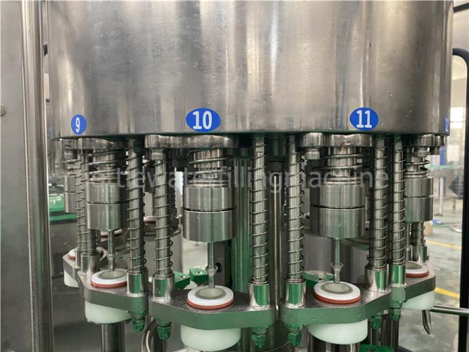 4.88kw 350ml 25 Degree Glass Bottle Juice Filling Machine  Rotative Rinsing Turret 1
