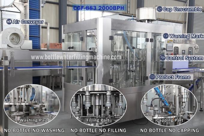 Gravity 2000ml Water Filling Production Line Neck Hold Conveyor 2