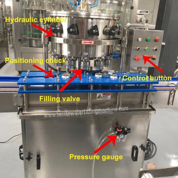 2000cans/H Carbonated Counter Pressure Brewery Canning Line 1