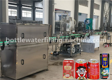 Juice / Milk Beverage Filling Machine , Aluminum Can Filling Sealing Machine