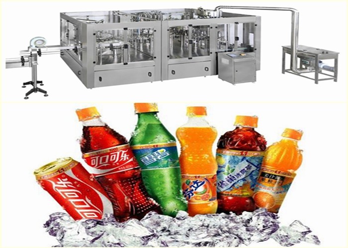 380V 50HZ Carbonated Drink Soda Water / Cola / Soft Drink Filling Machine