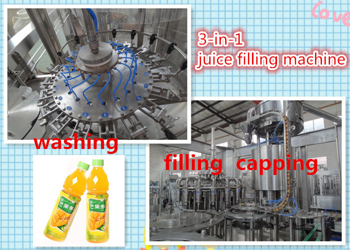 6.68kw Juice processing equipment concentrate production line with 500ml plastic bottle