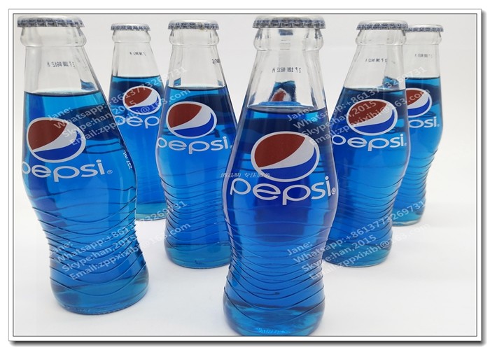 Blue Pepsi Cola Making Machine Carbonated Water Bottling Plant With Glass Bottle