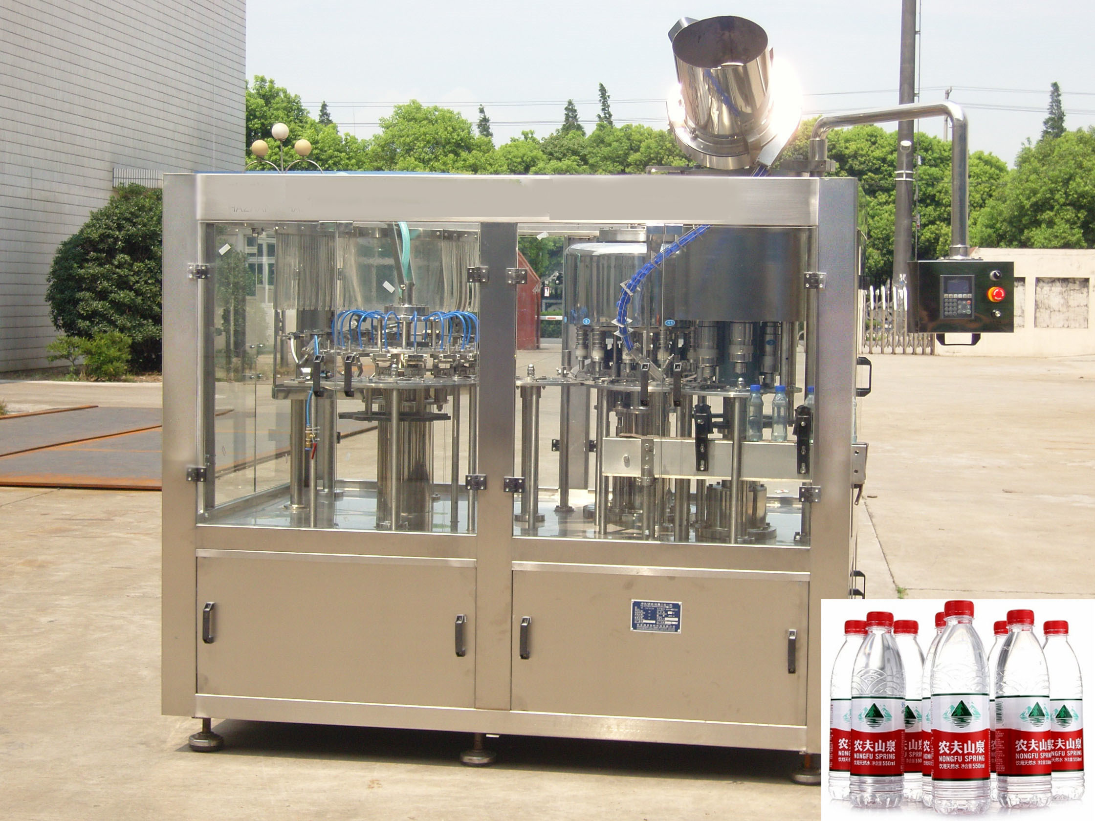 Automatic Mineral / Pure Water Bottle Filling Machine Washing - Filling - Capping 3-In-1Unit