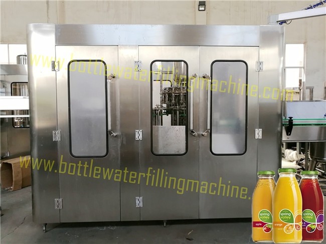 6000B/H Capacity Glass Bottle Non-Carbonated Soft Drinks / Juice Monoblock Filler And Capper