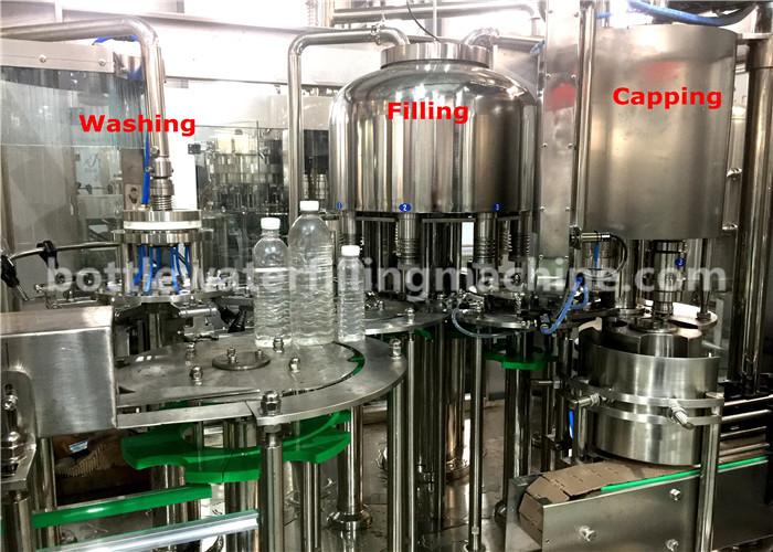 Small Bottle Washing Filling Capping Machine For Complete Water Filling Line