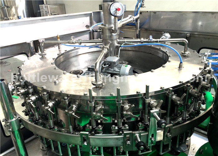 Pepsi Cola Fanta Glass Bottle Filling Machine , Carbonated Beverage Bottling Equipment Plant