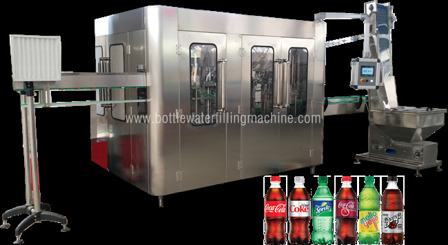 Ss Carbonated Water Production Plant / Fizzy Drink , Isobaric Water Filling Machine