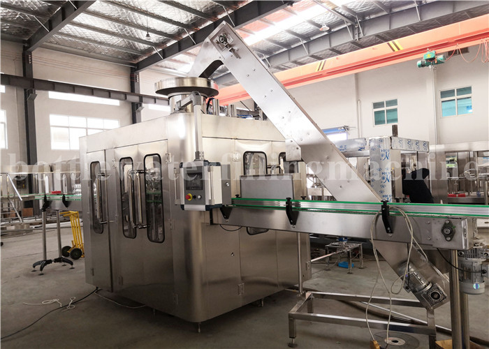 PLC Control Aerated Soda Water Bottling Plant / Beverage Filling Machine