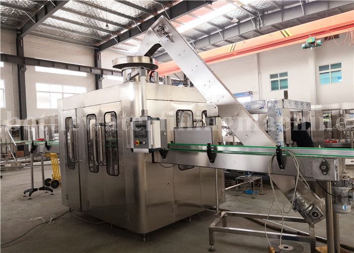 PLC Control Aerated Soda Water Bottling Plant / Beverage Filling Machine